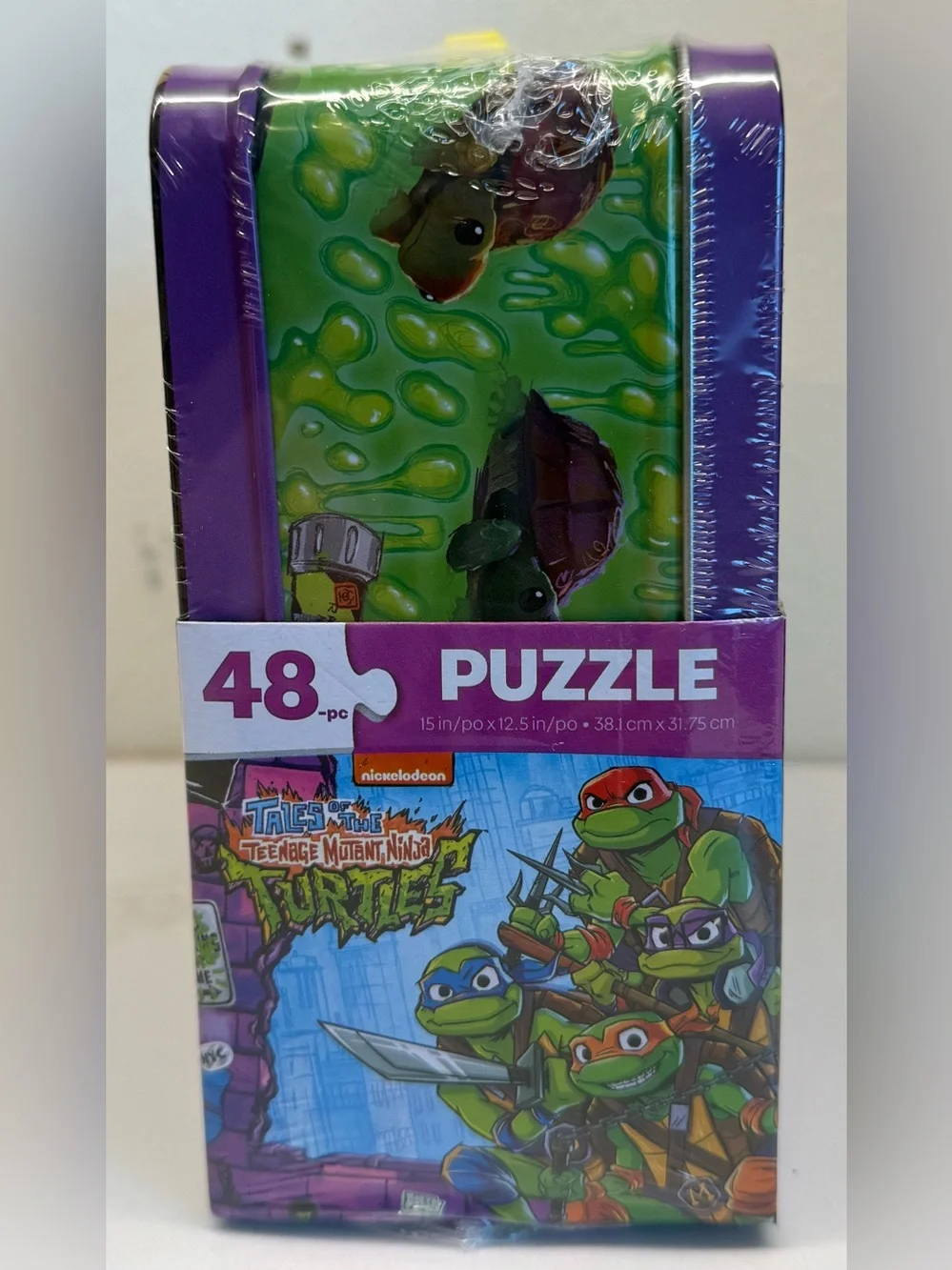 Teenage Mutant Ninja Turtles TMNT 48-Piece Puzzle Tin Lunch Box NEW Sealed